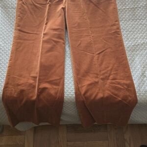 Velvet Women Rust Orange Wide-Leg Pants